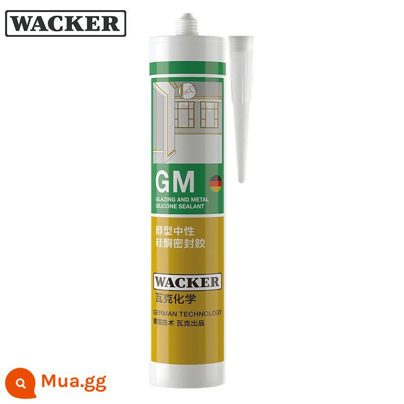 Keo dán kính Wacker GM OS SN DA 131 của Đức chống thấm nước và chống nấm mốc cho nhà bếp và phòng tắm keo silicone trung tính cho cửa và cửa sổ - Ống đơn trong suốt WACKER GM dùng để cắt tỉa toàn bộ mép nhà