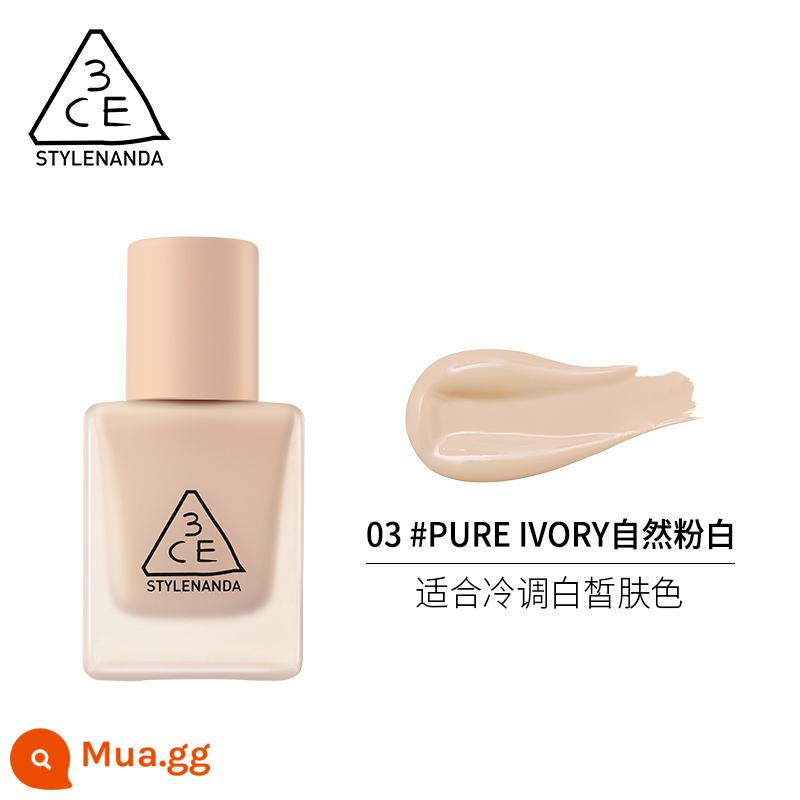 [Hàng chính hãng] 3CE Sanxi Jade Oil Skin Small Milk Brick Soft Mist Trang điểm hoàn hảo Kem nền dạng lỏng che khuyết điểm cao - #03 Trắng hồng tự nhiên