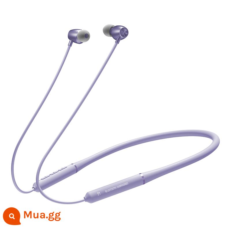 tai nghe bluetooth không dây loca đeo cổ 2 tai thể thao chạy bộ hút nam châm đeo cổ thích hợp cho Huawei Apple oppo in-ear vivo Android phổ thông pin siêu dài dễ thương cho bé trai và bé gái - Màu tím[phiên bản nâng cấp]