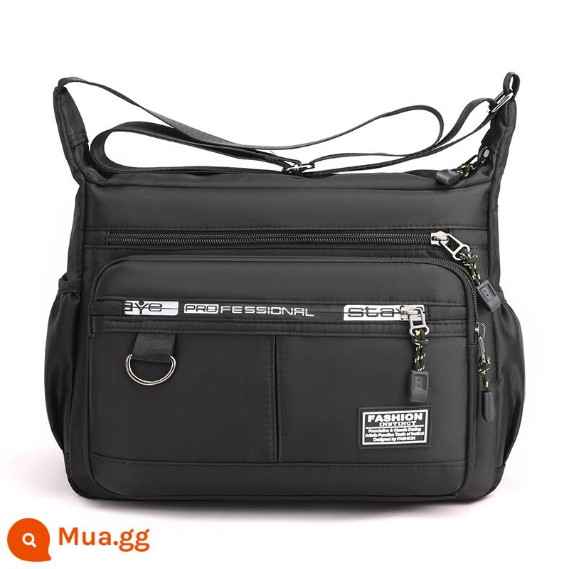 2021 MỚI Đàn ông Giải trí nam Nylon Túi vải chéo -Túi Messenger Túi Messenger Messenger Back Back Back Back Back Back - đen