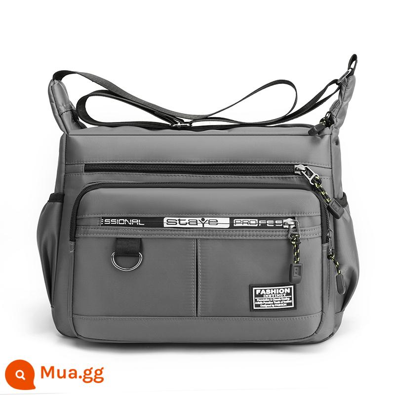 2021 MỚI Đàn ông Giải trí nam Nylon Túi vải chéo -Túi Messenger Túi Messenger Messenger Back Back Back Back Back Back - xám