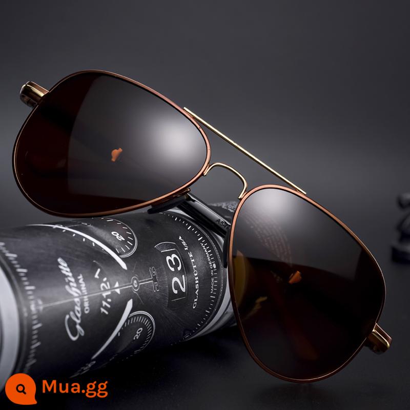 Aviator Kính Mát Nam Lái Xe Kính Đặc Biệt Độ Đổi Màu Cao Chống Tia UV Ánh Sáng Mạnh Kính Mát Lái Xe Phân Cực - Màu nâu (chống tia UV mạnh vào ban ngày)