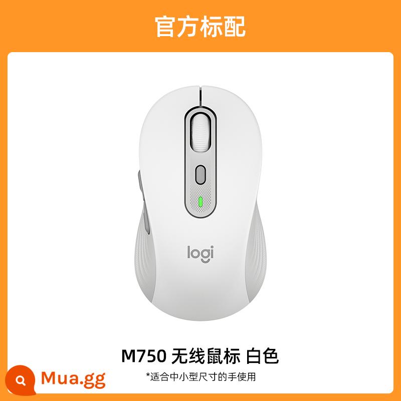 Chuột Bluetooth không dây Logitech M750M/L Máy tính văn phòng im lặng Máy tính xách tay Apple Bộ thu tia chuyển đổi - M750-trắng