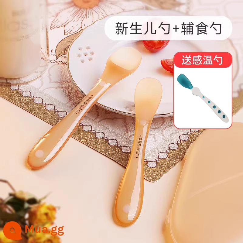 Thìa silicone Sentaole thìa ăn dặm cho bé sơ sinh từ 6 tháng tuổi trở lên thìa silicone mềm cho bé - [Gói 3] Thìa sơ sinh + Thìa ăn không chủ yếu + Muỗng hâm nóng [Hộp bảo quản miễn phí] [Sentola]