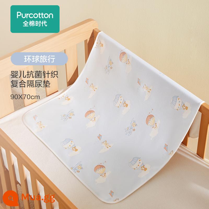 Cotton era cotton nguyên chất chống tã lót chống thấm nước cho bé có thể giặt được tã lót cho bé tấm kích thước lớn nệm dì pad - Du lịch toàn cầu kháng khuẩn