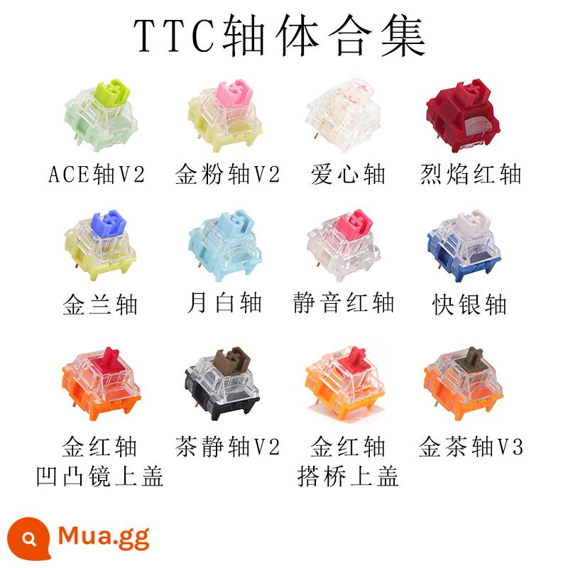 TTC ACE V2 Gold Powder v2 Tea Jingyue White Fast Silver Axis Bàn phím cơ khí RGB plug nóng - 1 gói trải nghiệm cho dòng máy TTC trục 16