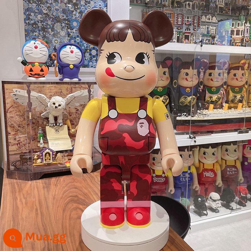 Bearbrick1000% bạo lực gấu khối xây gấu mẫu phòng khách lớn trang trí hợp thời trang búp bê búp bê quà tặng sinh nhật - màu xanh lợt