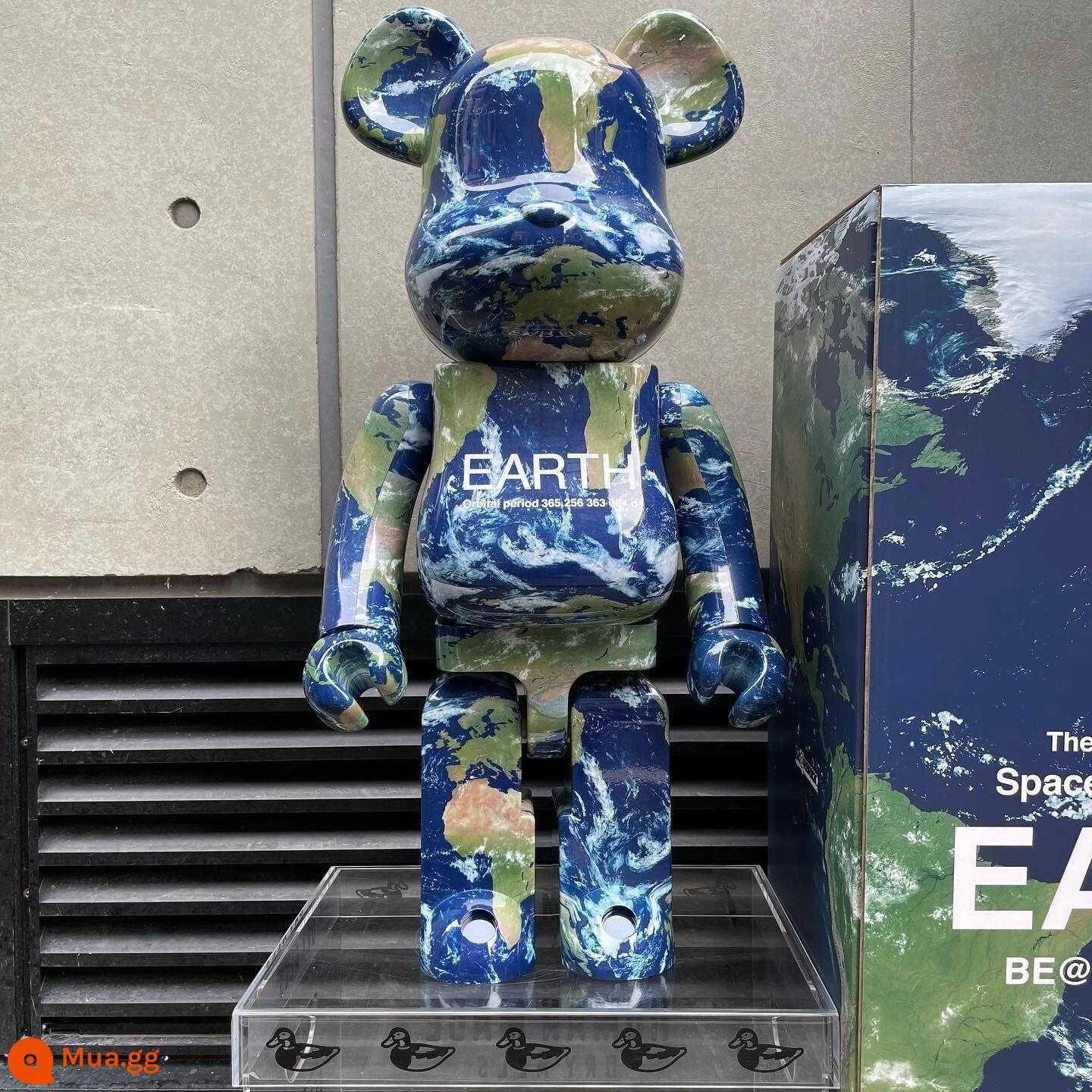 Bearbrick1000% bạo lực gấu khối xây gấu mẫu phòng khách lớn trang trí hợp thời trang búp bê búp bê quà tặng sinh nhật - màu xanh da trời