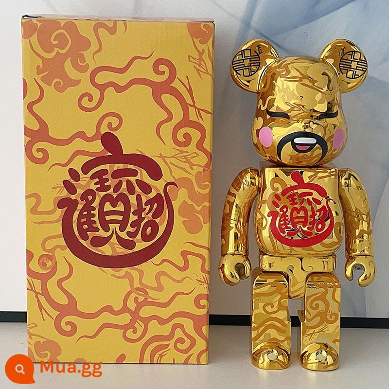 Bearbrick1000% bạo lực gấu khối xây gấu mẫu phòng khách lớn trang trí hợp thời trang búp bê búp bê quà tặng sinh nhật - Nâu nhạt