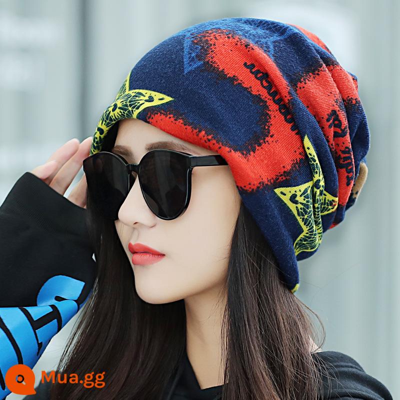 Mua 1 Tặng 1】 Ngoài Trời Mùa Đông Dày Cổ Nam Và Nữ Plus Nhung Ma Thuật Khăn Turban Cổ Tay Cổ Khăn Mũ Ấm Áp - Màu xanh [phiên bản dày]