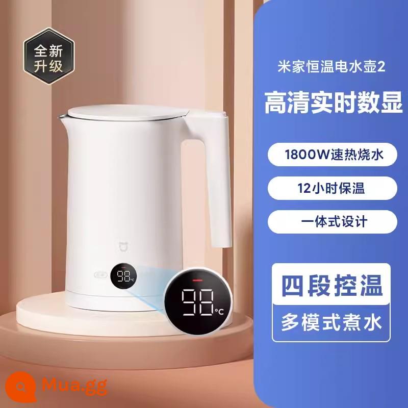 Nồi nấu nhanh Xiaomi 1A Bình đun nước nóng Mijia dung tích lớn gia dụng inox Ấm đun nước tự động 1.5L tích hợp giữ nhiệt - [Màn hình kỹ thuật số nhiệt độ không đổi thông minh] Ấm siêu tốc giữ nhiệt 2