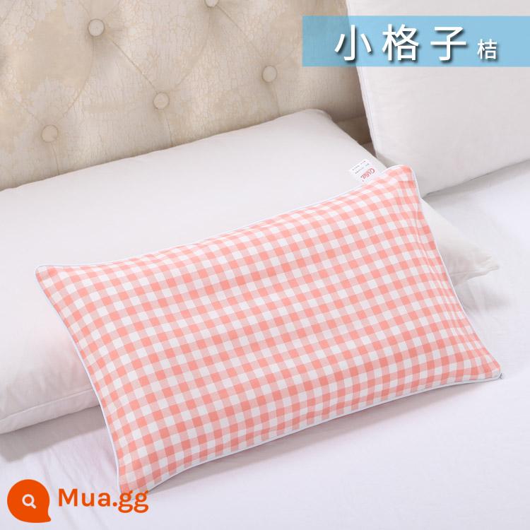 Nguyên chất cotton trẻ em Áo gối hoạt hình cotton cho bé học sinh mẫu giáo dây kéo áo gối nam nữ vỏ gối nhỏ dễ thương - Màu cam kẻ sọc nhỏ màu đỏ tía