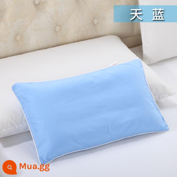 Nguyên chất cotton trẻ em Áo gối hoạt hình cotton cho bé học sinh mẫu giáo dây kéo áo gối nam nữ vỏ gối nhỏ dễ thương - bầu trời xanh bầu trời xanh (tinh khiết