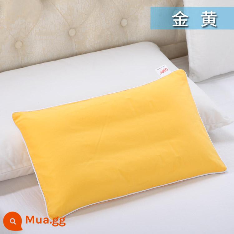 Nguyên chất cotton trẻ em Áo gối hoạt hình cotton cho bé học sinh mẫu giáo dây kéo áo gối nam nữ vỏ gối nhỏ dễ thương - Màu vàng sâm panh (tinh khiết)