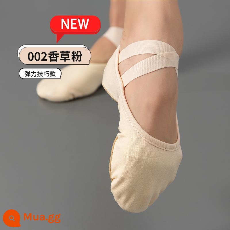 Zhong Ai Dance Garden Câu lạc bộ Vách đá Giày khiêu vũ Nữ Sa mềm Terminal Skin Terminal Giày người lớn Giày múa ba lê miễn phí - Phong cách kỹ thuật căng bột vani [Lấy lớn hơn một cỡ]