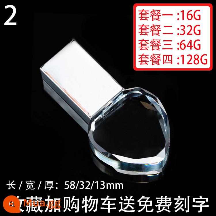 Pha Lê Ổ Đĩa U 32G Công Ty Trường Tùy Chỉnh Tặng Doanh Nghiệp Chữ USB J Kỷ Niệm Tùy Chỉnh 32G Cưới Đám Cưới - Số 2 [Blu-ray]