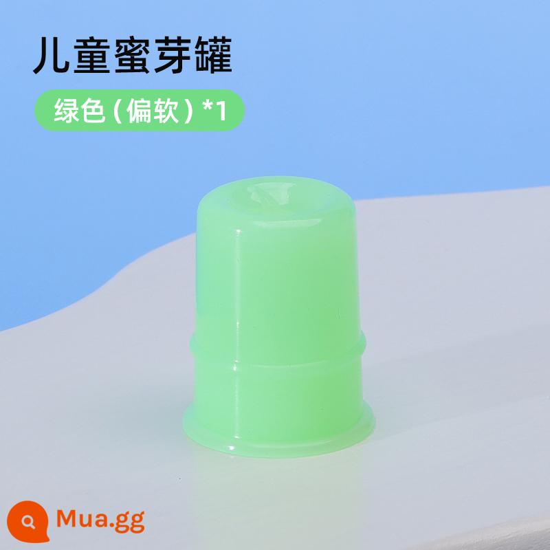 Hũ nụ mật ong, dụng cụ cạo và massage cho trẻ em, silicone Thái Cực Quyền, giác hơi cho trẻ em, dụng cụ massage toàn thân - Xanh (mềm) 1 cái, không có quà tặng