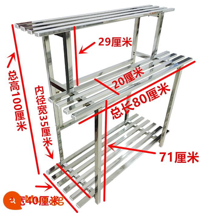 Kệ hoa ban công bằng thép không gỉ thang sắt rèn từ sàn đến trần nhiều lớp lưu trữ phòng khách mọng nước ngoài trời giá treo chậu hoa trang trí - Dày lên để tiết kiệm không gian 80 cm