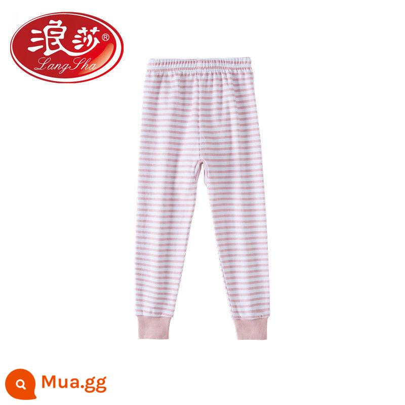 Quần vệ sinh trẻ em Langsha cotton nguyên chất quần đơn em bé trung niên trở lên quần vệ sinh bé trai và bé gái quần ấm quần mặc trong - rượu vang