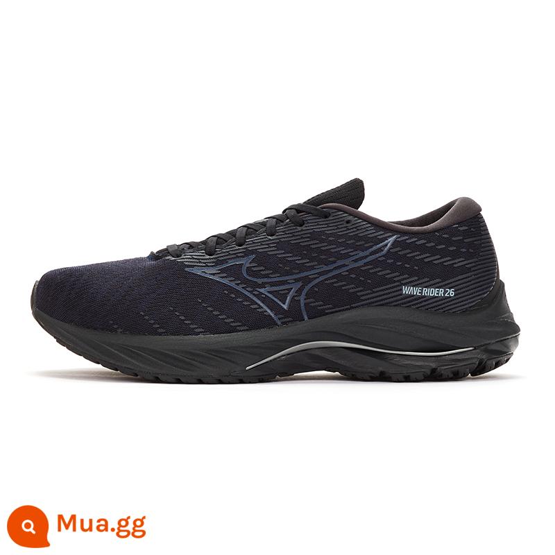 Mizuno Mizuno nam nữ 22 mùa thu đông giày chạy bộ mới thoáng khí giày chạy bộ thể thao WAVE RIDER26 - 03/Đen/Xám đậm (Nam)