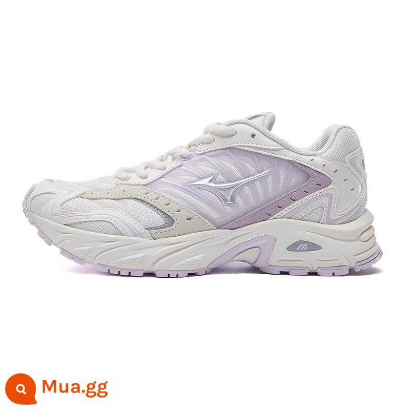 Giày chạy bộ nam nữ Mizuno Mizuno giản dị phong cách cổ điển lưới thoáng khí đáy dày giày thường FIYI 2K - 19/bông trắng/tím phong lan