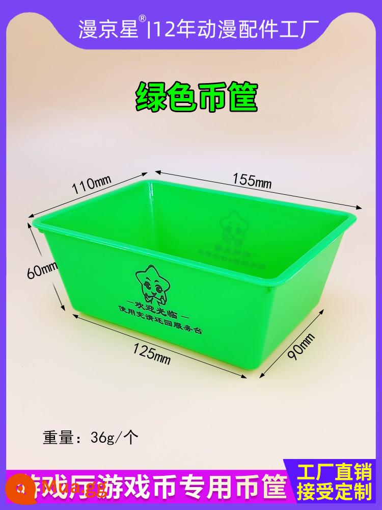 Anime City Game Machine Coin Basket Game Machine Basket Game Coin Basket Coin Basket Coin Máy bán xu Coin Blue Coin Box Nhà sản xuất - 1 giỏ tiền xu (màu xanh có slogan)