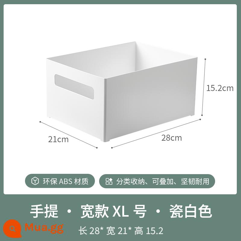 Đa chức năng bếp gia đình tổng thể tủ hộp bảo quản đồ lặt vặt đồ ăn vặt hoàn thiện hộp góc phải giỏ đựng mỹ phẩm hộp bảo quản - Có tay cầm - phiên bản rộng - size XL, chất liệu ABS nâng cấp