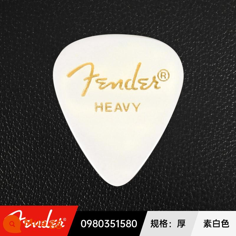 Mỹ Fender Celluloid Đàn Guitar Chọn Nhạc Jazz Chống Trơn Trượt Điện Gỗ Dân Gian Gảy Lò Xo Mảnh - trắng dày trơn