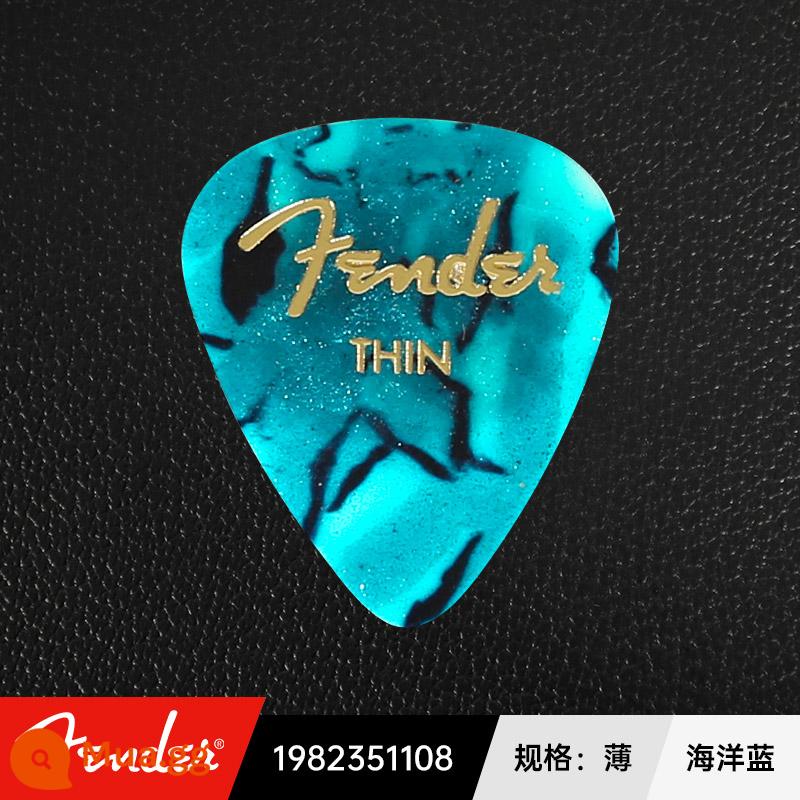 Mỹ Fender Celluloid Đàn Guitar Chọn Nhạc Jazz Chống Trơn Trượt Điện Gỗ Dân Gian Gảy Lò Xo Mảnh - Đại dương xanh mỏng