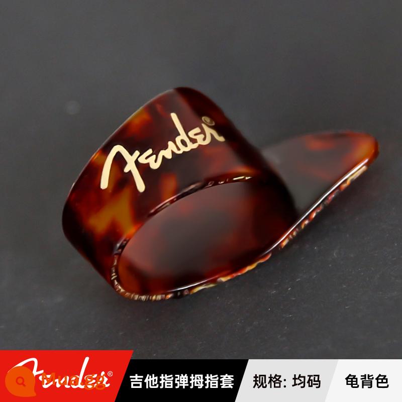 Mỹ Fender Celluloid Đàn Guitar Chọn Nhạc Jazz Chống Trơn Trượt Điện Gỗ Dân Gian Gảy Lò Xo Mảnh - Cũi ngón tay cái bên phải, màu rùa, một cỡ vừa với tất cả