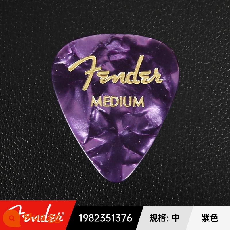 Mỹ Fender Celluloid Đàn Guitar Chọn Nhạc Jazz Chống Trơn Trượt Điện Gỗ Dân Gian Gảy Lò Xo Mảnh - Màu tím vừa