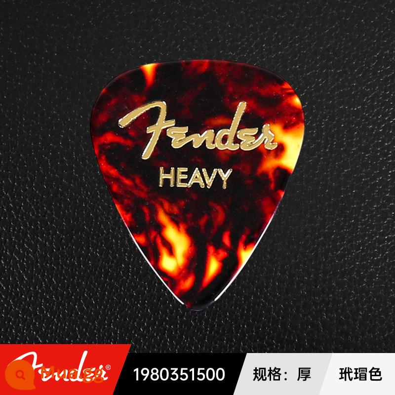 Mỹ Fender Celluloid Đàn Guitar Chọn Nhạc Jazz Chống Trơn Trượt Điện Gỗ Dân Gian Gảy Lò Xo Mảnh - Màu mai rùa dày