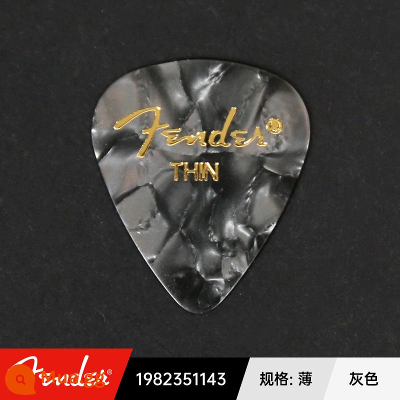 Mỹ Fender Celluloid Đàn Guitar Chọn Nhạc Jazz Chống Trơn Trượt Điện Gỗ Dân Gian Gảy Lò Xo Mảnh - mỏng xám