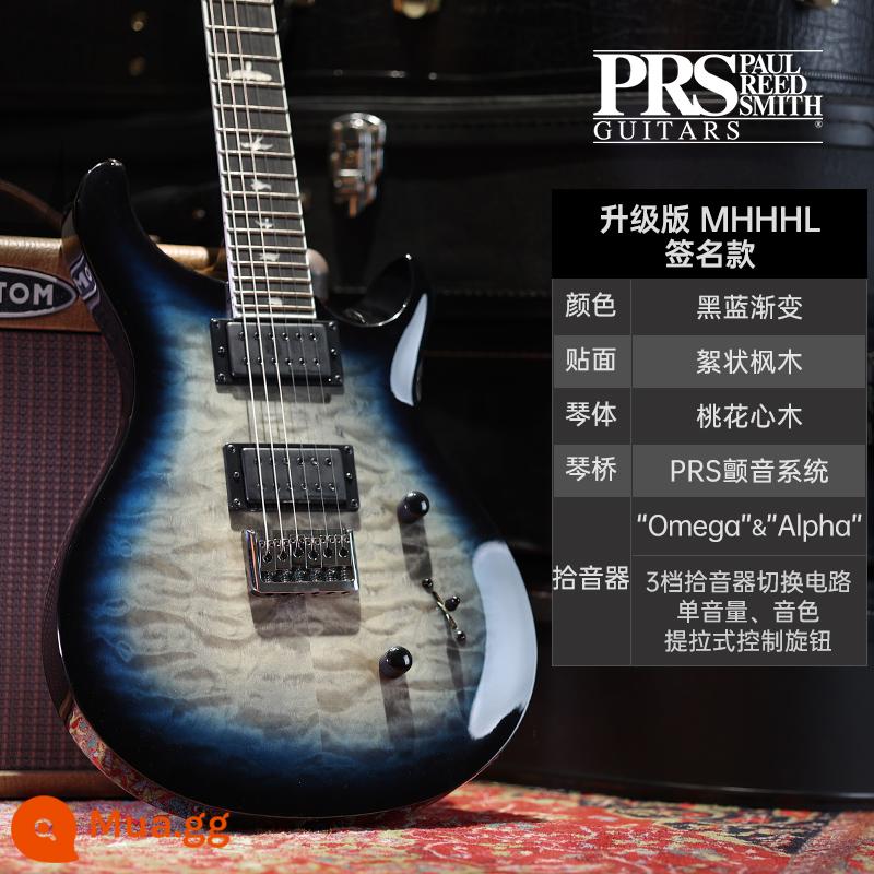 PRS Đàn Guitar Điện SE Bộ Tùy Chỉnh Indonesia MHHHB John Mayer Phiên Bản Chữ Ký CU44 Nhỏ Lắc Đôi - Mẫu chữ ký MHHHL mới gradient màu đen và xanh lam (Mark Holcomb of Periphery)