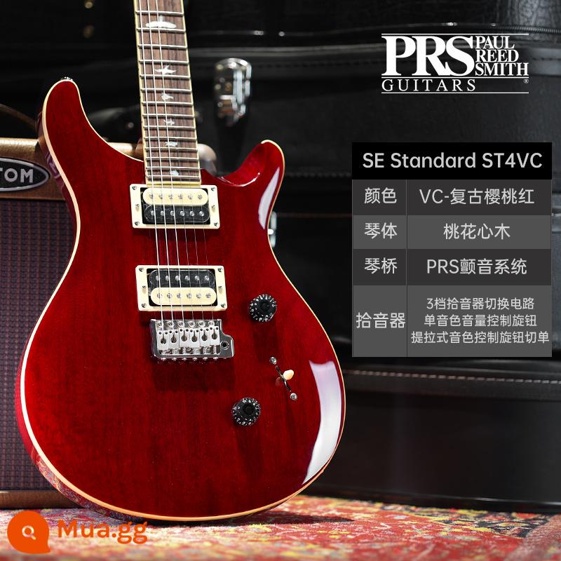 PRS Đàn Guitar Điện SE Bộ Tùy Chỉnh Indonesia MHHHB John Mayer Phiên Bản Chữ Ký CU44 Nhỏ Lắc Đôi - ST4VC màu đỏ anh đào