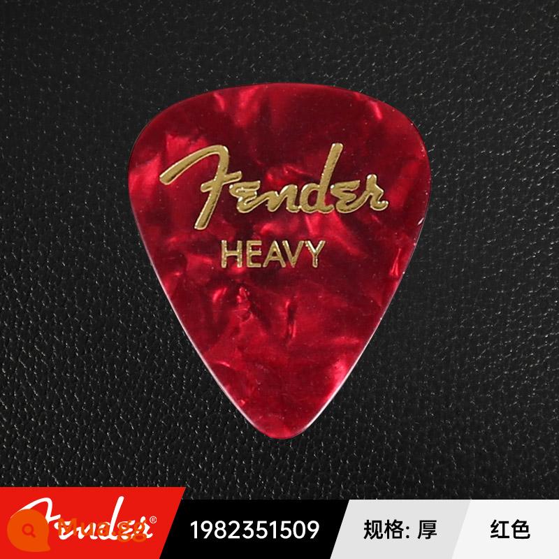 Mỹ Fender Celluloid Đàn Guitar Chọn Nhạc Jazz Chống Trơn Trượt Điện Gỗ Dân Gian Gảy Lò Xo Mảnh - dày màu đỏ