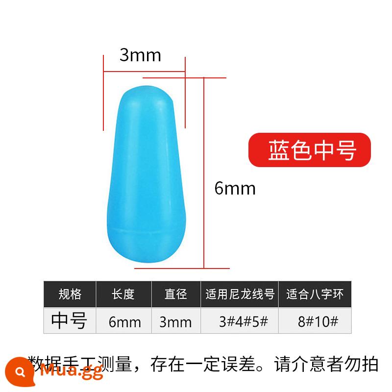 Số lượng lớn silicone khoan chống rối đậu phát hiện màu xanh lớn vừa silicone ngư cụ dòng phụ ngoài trời câu cá không gian đậu - Đậu xanh chống rối vừa 50 viên