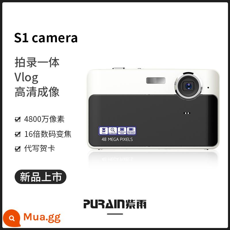 Ccd Retro Camera Khuôn Viên Kỹ Thuật Số Cao Cấp Sinh Viên Camera Mục Cô Gái Thẻ Máy Cổ Ảnh Nhỏ Quà Tặng - S1 [Đen nâng cấp] 48 triệu điểm ảnh + zoom 16x + pin tích hợp