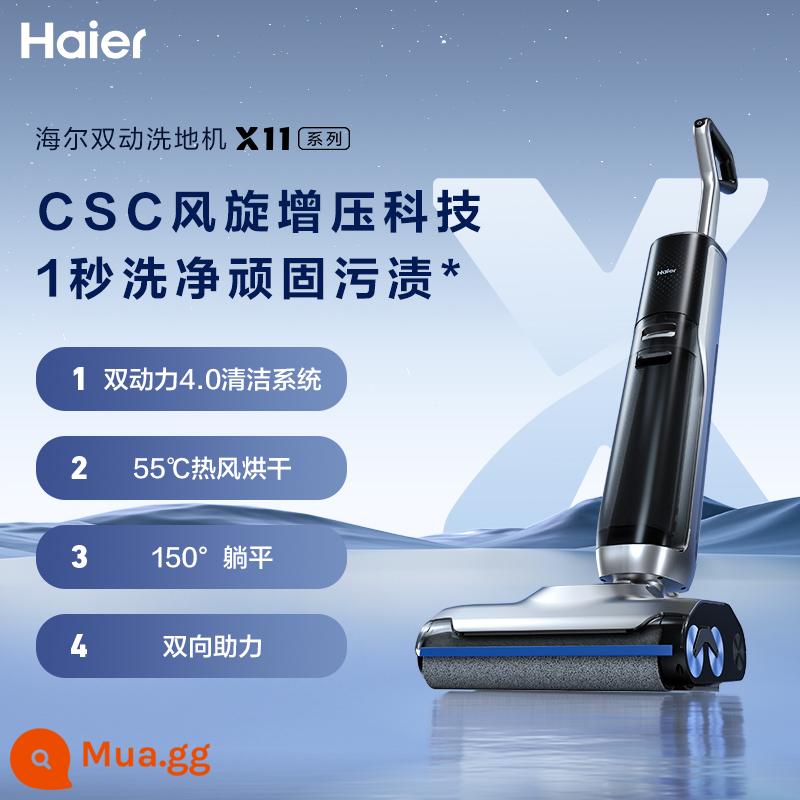 [Dual Power 4.0 Sản phẩm mới] Máy chà sàn Haier X11 Bàn chải con lăn kép Cây lau nhà Cây lau nhà hút bụi Quét tất cả - X11 Xingyun Silver (phiên bản độc lập)