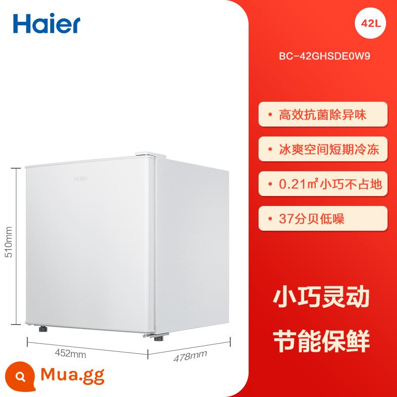 Tủ lạnh nhỏ một cửa Haier 42L hiệu suất năng lượng hạng nhất và tiết kiệm điện cho hộ gia đình cho thuê nhà ở ký túc xá quầy lạnh văn phòng chính thức - Trắng (42L)