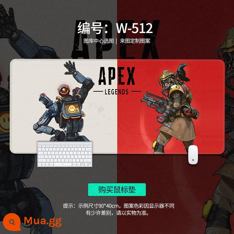 Miếng lót chuột APEX hero quá khổ để bàn bé trai game Internet cafe thoáng mát máy tính miếng lót bàn phím có thể tùy chỉnh - Chia màn hình W-512 [mẫu nâng cấp mới]