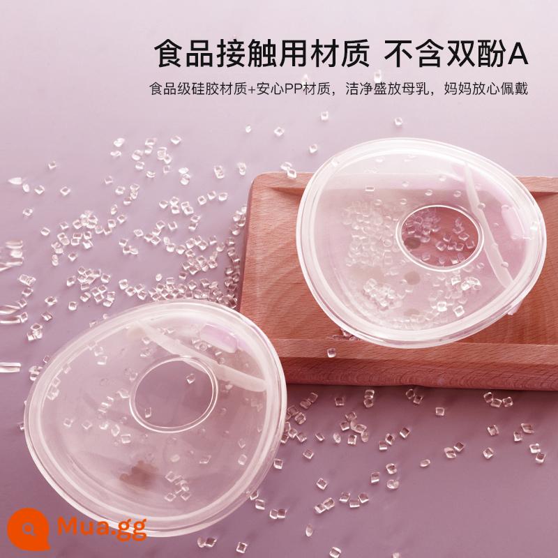 Gấu Trắng Nhỏ Silicone Đeo Hút Sữa Chống tràn Rò Rỉ Nhận Sữa Hút Sữa Mẹ Sau Sinh Máy Hút Sữa Vú Collector - Bộ hút ngực có thể đeo-40ml*2 gói (bao gồm hộp chống bụi)