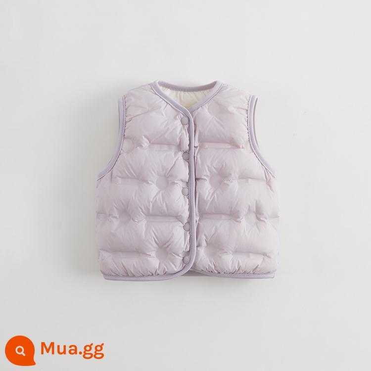 Mark Jenny quần áo mùa đông mới cho bé trai và bé gái siêu nhẹ giữ ấm áo vest trẻ em 221063 - Valerian Purple [Hàng có sẵn]