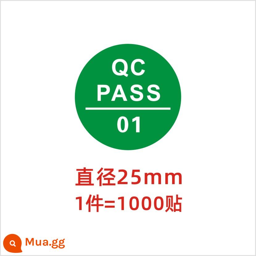 Giấy chứng nhận đủ điều kiện QC PASS kiểm tra nhãn kiểm tra chất lượng Nhãn hiệu đo lường nhãn dán tự dính không đủ tiêu chuẩn ROHS có thể được tùy chỉnh - Xanh--QC PASS 01 (1 cái, 1000 cái