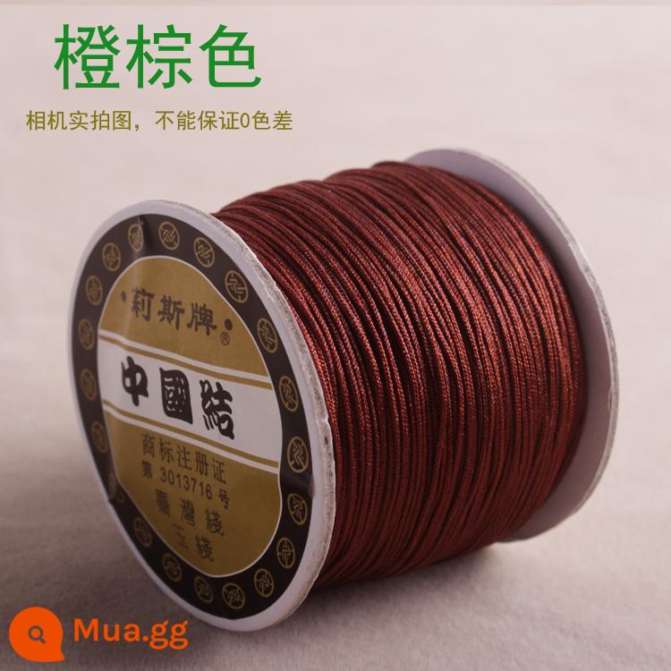 Số 72 Đài Loan Liz thương hiệu ngọc dây 0.8mm trang sức ngọc chạy trốn công chúa Series DIY tay vòng cổ đính cườm dây - Cam Nâu Tuyến 72