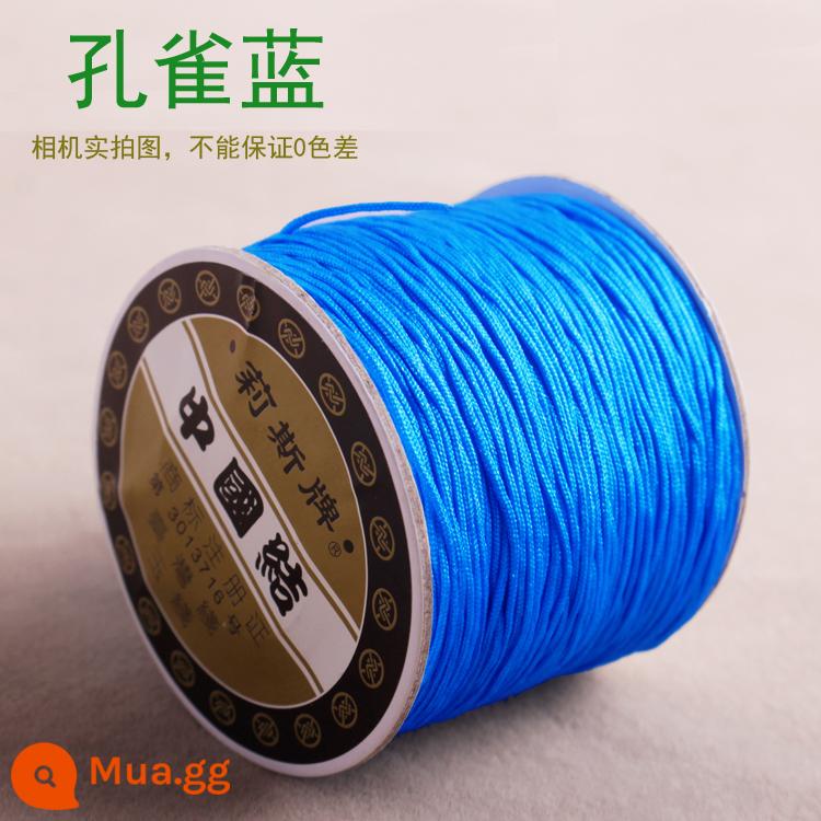 Số 72 Đài Loan Liz thương hiệu ngọc dây 0.8mm trang sức ngọc chạy trốn công chúa Series DIY tay vòng cổ đính cườm dây - Con Công Xanh Đường 72