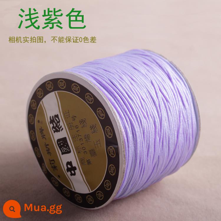 Số 72 Đài Loan Liz thương hiệu ngọc dây 0.8mm trang sức ngọc chạy trốn công chúa Series DIY tay vòng cổ đính cườm dây - Đường Tím Nhạt 72