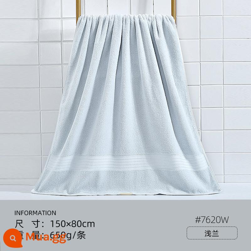 Jie Liya khăn tắm cotton nguyên chất 2023 mới khăn lớn người lớn trẻ em thấm hút mềm mại nam nữ mùa đông khăn tắm - [Cực dày 650g] Xanh nhạt (7620)