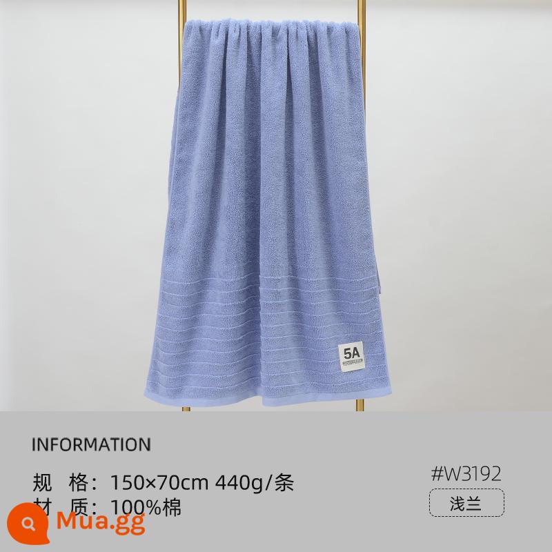 Jie Liya khăn tắm cotton nguyên chất 2023 mới khăn lớn người lớn trẻ em thấm hút mềm mại nam nữ mùa đông khăn tắm - [Nâng cấp và làm dày kháng khuẩn 5A] Xanh nhạt (W3192)