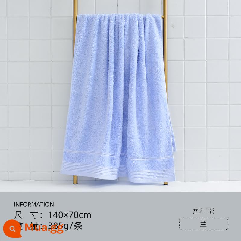 Jie Liya khăn tắm cotton nguyên chất 2023 mới khăn lớn người lớn trẻ em thấm hút mềm mại nam nữ mùa đông khăn tắm - [Thoải mái] Màu xanh 385g (model E2118)